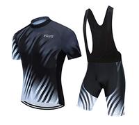 Ensemble de maillot de cyclisme pour homme, short à bretelles pour garçons pour l'été, tenue de cyclisme de VTT, maillots de vélo respirant pour la pratique du vélo…, 10, M