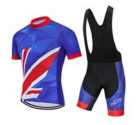 Ensemble de maillot de cyclisme pour homme, short à bretelles pour garçons pour l'été, tenue de vélo de montagne, vêtements de cyclisme respirant pour la pratique du vélo…, 39, M