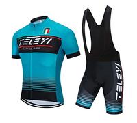 Ensemble de maillot de cyclisme pour homme, short de vélo de montagne à bretelles d'été pour garçons, tenue de cyclisme respirant pour la randonnée…, 9, XXL