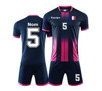 Ensemble de Maillot de Foot Enfant Personnalis avec Le Logo de l'équipe de Numéro de Nom Maillot Foot Personnalisé Homme