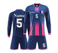 Ensemble de Maillot de Foot Enfant Personnalis avec Le Logo de l'équipe de Numéro de Nom Maillot Foot Personnalisé Homme