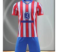 Ensemble de maillot de football à domicile Atlético de Madrid 24-25B, ensemble de maillot de football personnalisé pour hommes. Peut personnaliser l'écusson de l'équipe, le numéro et le contenu textue