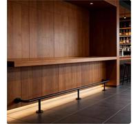 Ensemble de main courante de comptoir de bar en acier inoxydable, adapté aux îlots de cuisine et aux comptoirs de bar incurvés(80cm/2.6ft)