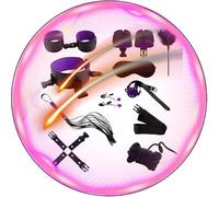 Ensemble De Maison De 10 PièCes Avec Bandes RéGlables, Bande-Yeux Et Autres Combinaisons Multifonctionnelles Cadeaux Pour Les Couples - Q (Violet)
