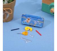 Ensemble de Maison de poupée Miniature avec boîte à Crayons, règle et étude Decor Jouet, pour Maison de poupée Maison Miniature modèle Bricolage décor poupée Maison Accessoires Coloriage Maison Jeu