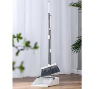 Ensemble de manche de balai et pelle à poussière, combinaison de balayage domestique pour un nettoyage facile, fouet et serpillère, design anti-adhérent pour un balayage efficace
