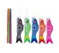 Ensemble De Manches À Air Carp Windsock Koi Nobori Style Japonais Manches À Air Colorées Koinobori Poisson Anime Carp Drapeaux De Cerf-volant Décoration Suspendue(55cm)