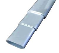 Ensemble de manchons télescopiques for tubes ovales plats en alliage d'aluminium, profilé aluminium for elliptiques 50 cm (B 50)(B 50cm)