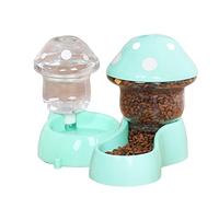 Ensemble de mangeoire Automatique pour Animaux de Compagnie, Distributeur Nourriture pour Chat 1800 ML et Distributeur d'eau pour Chien 500 ML avec Autocollant Bricolage Vert