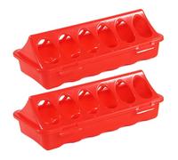 Ensemble de mangeoires de poulet à 6 emplacements | Pigeon Chick Poultry Feeder Trough | 2pcs d'alimentation et de consommateurs à boire pour des oiseaux comme des perroquets, des canards, des cailles