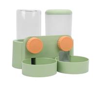 Ensemble de Mangeur de Chat Suspendu, Distributeur Bouteille d'eau Bol Nourriture pour Animaux Compagnie Facile à Observer Facile à Assembler Anti-Fissure 2 Bols pour la Maison (Green)