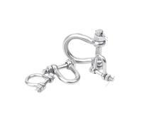 Ensemble de manilles en D, manilles à nœud et manilles en U en acier inoxydable 304 avec écrou de verrouillage de sécurité, qualité marine robuste for le gréement de voilier(BXG-M12-1Pcs)