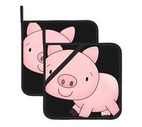 Ensemble de maniques en forme de cochon pour cuisine et barbecue - Résistants à la chaleur, parfaits pour la pâtisserie, les grillades