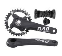 Ensemble de manivelle de vélo | Plateau intégré Creux de 170 mm,Plateau léger en d'aluminium, Conception étroite et Large pour Les trajets résidentiels Route Vélos de Montagne