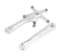 Ensemble de manivelle, ensemble de manivelle de vélo haute résistance pour réparation de manivelle de remplacement pour réparateur pour réparation de vélo pour vélo de route sur piste(Argent)