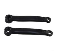 Ensemble de manivelles de vélo d'appartement 165 mm à trou carré en fer - Pièces de rechange gauche et droite - Accessoires de bras de pédale de vélo d'intérieur avec filetage 9/16-20 - Noir - Bras de