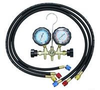 Ensemble de manomètres de collecteur AC pour R134a R410A R404A - Code couleur pour cadran pour une lecture facile dans le travail CVC - Kit de 31 cm
