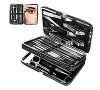 Ensemble de manucure, CestMall 21pcs Coupe-ongles Kit de pédicure Kit de manucure professionnel en acier inoxydable pour hommes Femmes Outils de soin des ongles Kits de toilettage de voyage à domicile