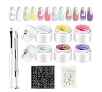 Ensemble de manucure de vernis à ongles gel professionnel avec autocollant modelant | durable pour salon, à la maison et sur le cadeau idéal pour les femmes, les amis et la famille