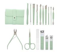 Ensemble de manucure en acier inoxydable, 16 pièces : coupe-ongles pour manucure et pédicure, kit de soins professionnel avec sac de rangement pour ongles des pieds, ongles des