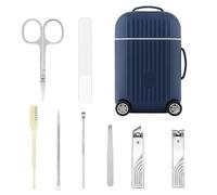 Ensemble de manucure, kit de coupe d'ongles,Kit de soin des ongles de voyage - Ensemble de manucure de voyage Kit de toilettage de pédicure en acier inoxydable avec valise adulte