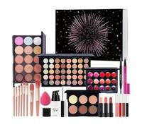 Ensemble de maquillage - 1 paquet de palette de fard à paupières, pinceau à rouge à lèvres, kit complet de palette de fard à paupières, lot de cosmétiques | Collection ultime de maquillage pour les ye