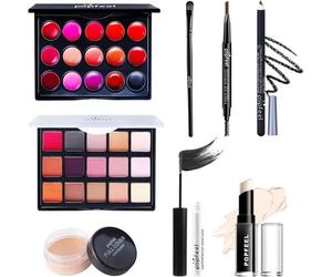 Ensemble de maquillage - AMOUNE - Palette de fards à paupières - Correcteur - Mascara - Portable