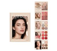 Ensemble de maquillage avec fard à paupières, fard à joues, surligneur, contour et brillant à lèvres - All-in-One-Kosmetikpalette pour un look naturel, des couleurs lisses et miscibles (1pcs)