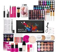 Ensemble de maquillage complet de 32 pièces avec boîte de rangement étanche à haute teneur en pigments pour adolescents, débutants, professionnels