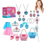 Ensemble de maquillage et chaussures de princesse, costumes de princesse pour filles avec chaussures, couronnes, accessoires d'anniversaire, Noël avec jouets P