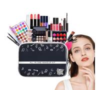 Ensemble de maquillage polyvalent, ensembles de maquillage pour femmes, Kit de de voyage 27 pièces, Kit de de voyage avec trousse à cosmétiques pour adolescentes, femmes et fille