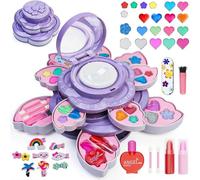 Ensemble de maquillage pour enfants filles lavable maquillage de jeu jouets cadeaux adapt aux filles et aux enfants de 3 1