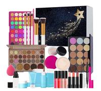 Ensemble de maquillage pour femmes - Le kit de maquillage du visage léger comprend une palette de fards à paupières et un rouge à lèvres, parfait pour les adolescents, la petite amie, la femme, la sœu