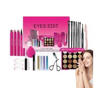 Ensemble de maquillage pour les yeux, kit de maquillage pour les yeux | Kit de combinaison de maquillage pour les yeux,Mascara, tti, bigoudi pour cils, pochoir de sourcils, brosse pour et plus