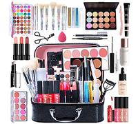 Ensemble de Maquillage Professionnel, MKNZOME 34Pcs Kit de Démarrage Cosmétique avec sac de Rangement Palette de Maquillage Fard à paupières Brillant à lèvres Ensemble de cadeau d'anniversaire Noël
