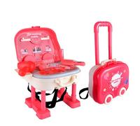 Ensemble De Maquillage Rose Pour Enfant, 18 Ou 22 Pièces, Imitation Princesse, Coiffure, Jouet En Plastique, Coiffeuse, Cosmétique