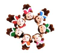 Ensemble De Marionnettes À Doigt - 7 Pièces en Peluche Singe | Marionnettes À Doigts Doux, De Conte | Jeu De Rôle Éducatif pour, Marionnets d'animaux | Jouuets De Narration Au C