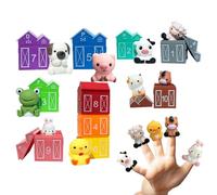 Ensemble de marionnettes à doigts | Jouet éducatif mignon avec animaux de la ferme - Marionnettes vétérinaires jouets pour filles - Pour anniversaire, Noël, Nouvel An, maternelle, maternelle