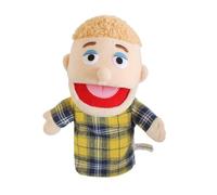 Ensemble de marionnettes familiales - Figure en Peluche de Grand-père, Douce réaliste | en Peluche à Bouche Mobile Confortable, Jeu de Jeu imaginatif Jouet d'apprentissage pour Les t