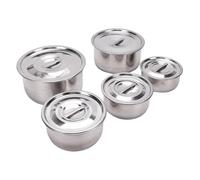 Ensemble de marmites à soupe en acier inoxydable 5 pièces, ensemble de marmites multifonctions avec couvercles, ustensiles de cuisine antiadhésifs pour ragoût pour la cuisine à