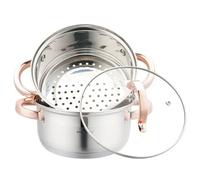 KLAUSBERG Batterie de cuisson vapeur, 3 pièces, argenté/or rose