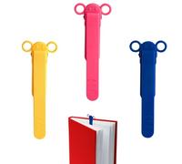 Ensemble De Marque-pages Automatiques - Porte-pages Mignons, Clips De Lecture En Silicone | Marqueur De Lecture En Forme D'éléphant, Outil De Journal Décoratif, Fonction D'organisation De Pages Coloré