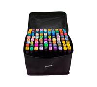 Ensemble De Marqueurs À Double Pointe Prem-ium De 80 Couleurs Avec Étui De Transport, Marqueur À Base D'huile, 1 Jeu, Stylos À Colorier, Marqueurs D'art Permanents, Utilisation Longue Durée, Pour Les