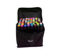 Ensemble De Marqueurs À Double Pointe Prem-ium De 80 Couleurs Avec Étui De Transport, Marqueur À Base D'huile, 1 Jeu, Stylos À Colorier, Marqueurs D'art Permanents, Utilisation Longue Durée, Pour Les