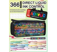 Ensemble de marqueurs acryliques Guangna 366 couleurs avec sac de rangement portable | Stylos à peinture professionnels pour artistes, toile, peinture sur roche GN.8101-366colors
