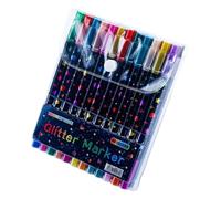 Ensemble de marqueurs artistiques pour coloriage à paillettes, stylos à double extrémité pour usage artisanal, journaux, croquis et tâches de dessin quotidiennes, pages de journal et projets de