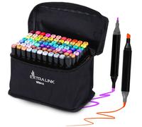Ensemble de marqueurs d'alcool marqueurs double face croquis couleurs...