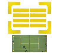 Ensemble de marqueurs de ligne de terrain - Marqueurs de limites antidérapants | Kit portable de marquage de terrain pour badminton, pickleball, tennis, volley-ball, accessoires d'entraînement D
