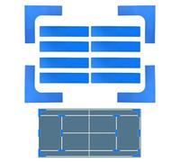 Ensemble de marqueurs de ligne de terrain - Marqueurs de limites antidérapants | Kit portable de marquage de terrain pour badminton, pickleball, tennis, volley-ball, accessoires d'entraînement D