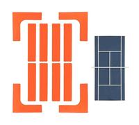 Ensemble De Marqueurs De Ligne De Terrain - Plastique, Marqueurs De Limites Antidérapants | Kit De Marquage De Terrain Portable Pour Badminton, Pickleball, Tennis, Volley-ball, Accessoires D'entraînem